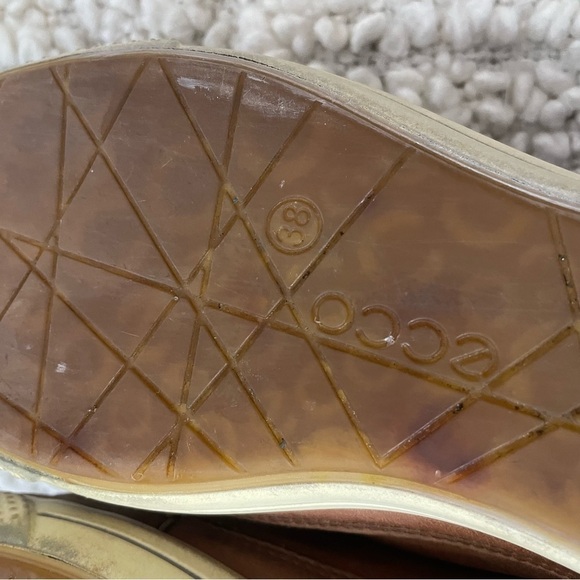 Ecco Brown Tan Leather High Top Sneakers 7.5 - Picture 8 of 8
